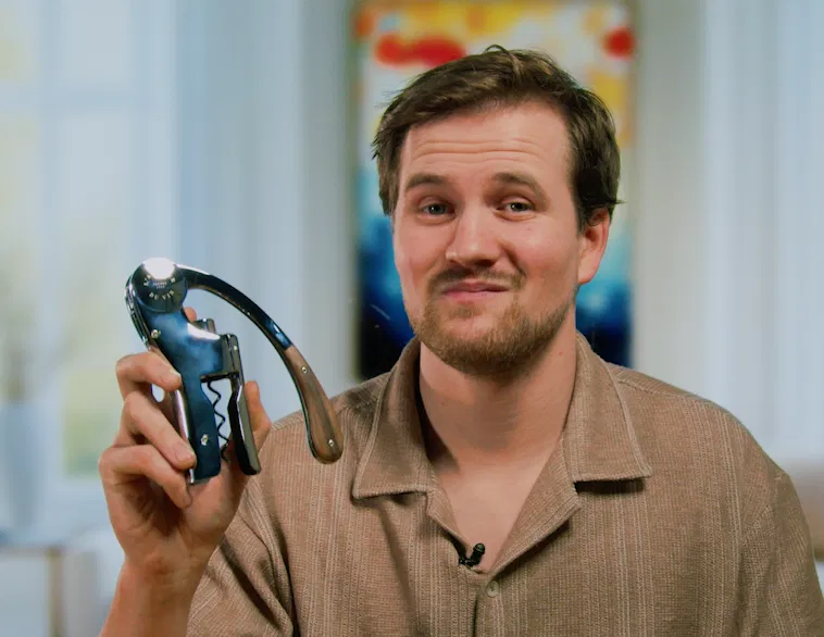 L'Atelier du Vin Oeno Motion Wood & Chrome corkscrew wine opener