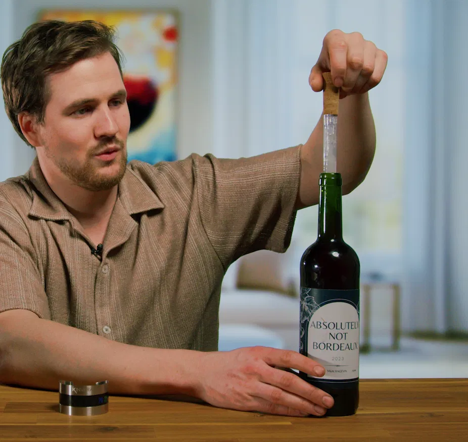 A frozen wine cooler that you stick inside the bottle